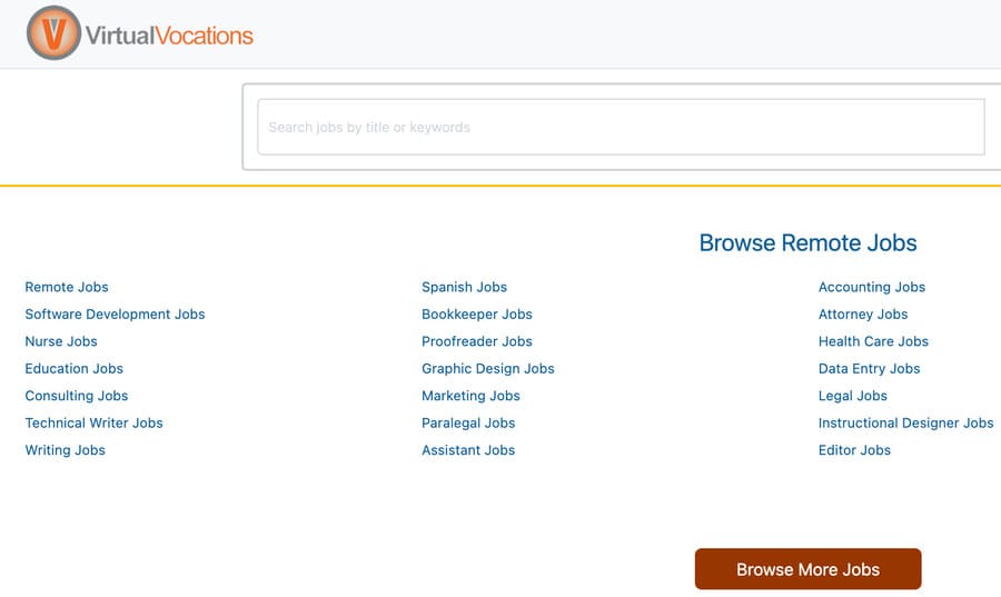 data entry job screenshot from virtual vocations