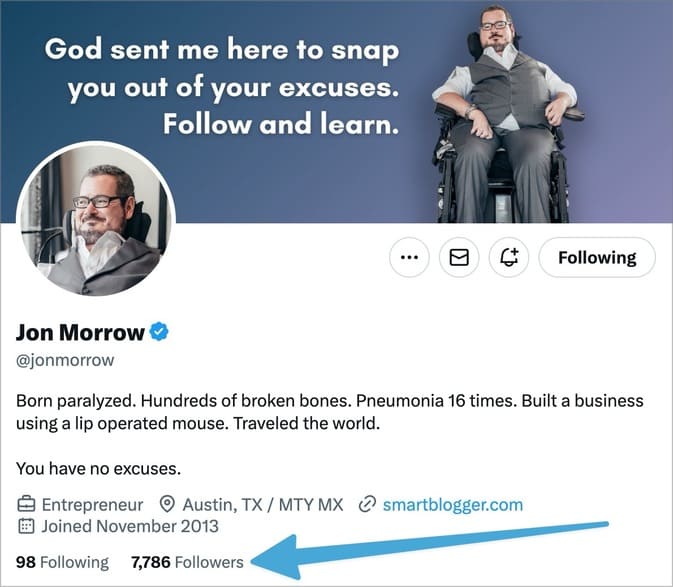 Screenshot of Jon Morrow's X/Twitter profile Screenshot of Jon Morrow's X/Twitter profile